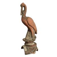 A Terra Cotta Bird Form Roof Crest 14" W x 11" D x 34" H — France, 20th Century