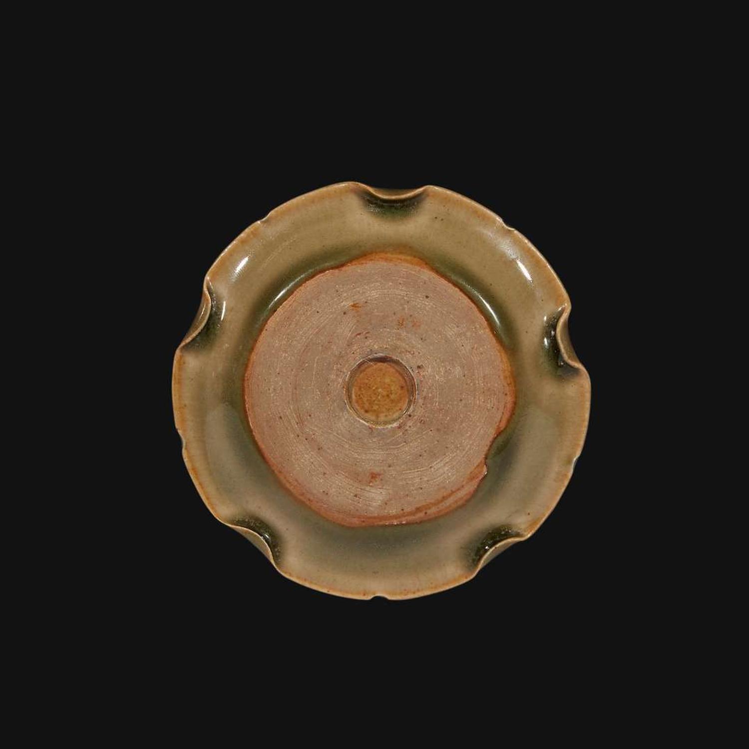 A small Yaozhou molded and carved lobed celadon dish Northern Song Dynasty