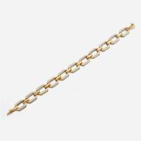 A diamond and bicolor gold bracelet