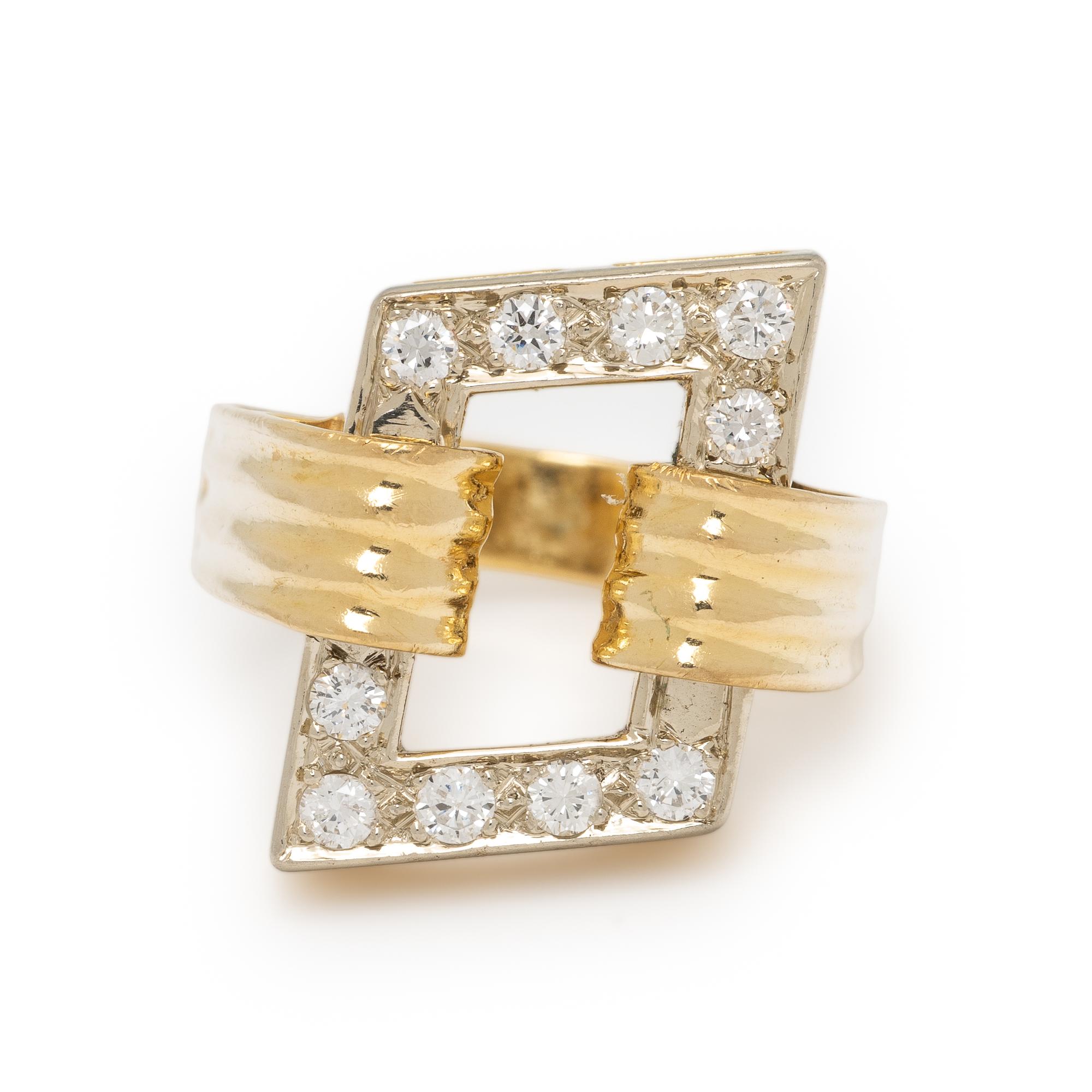Yellow Gold and Diamond Ring