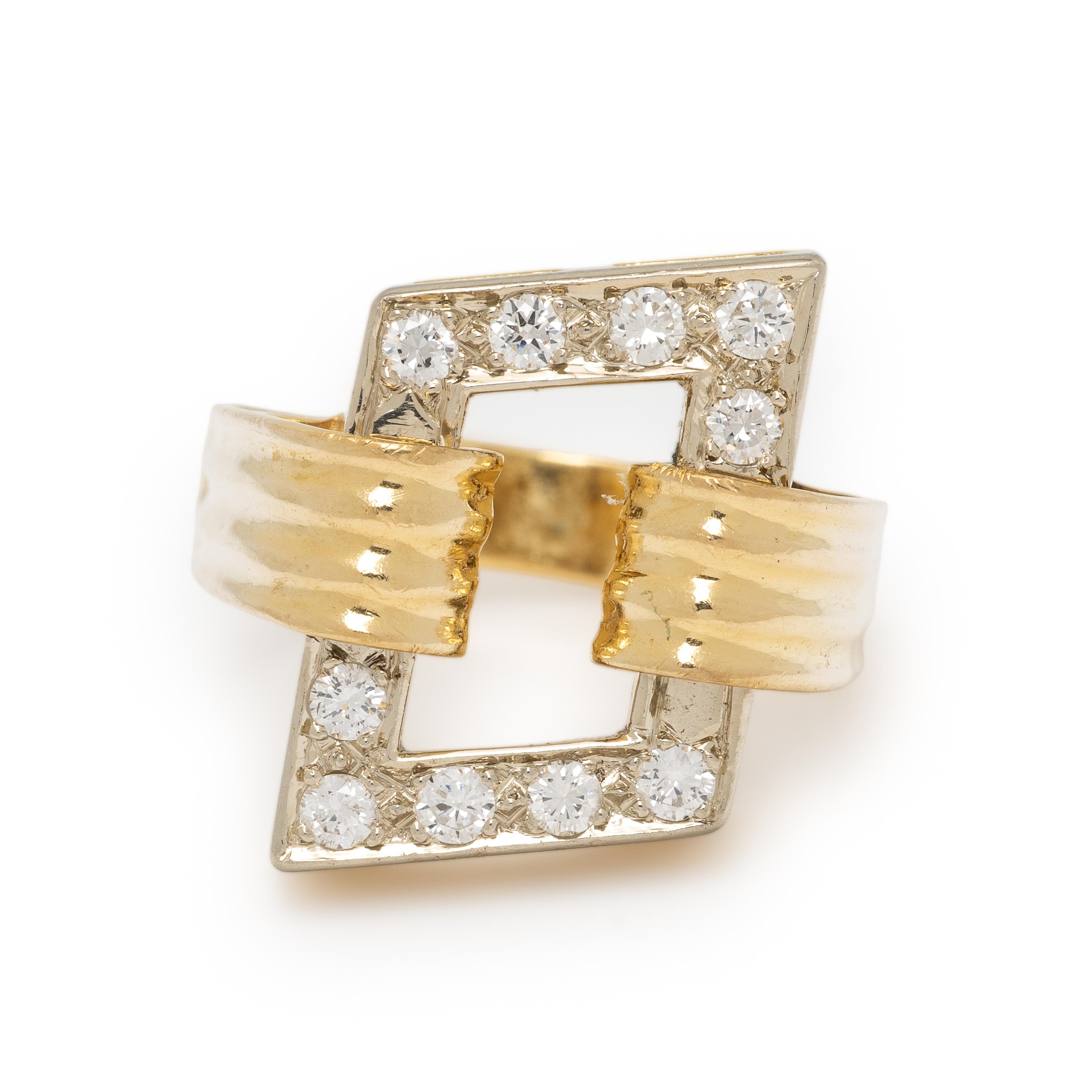 Yellow Gold and Diamond Ring