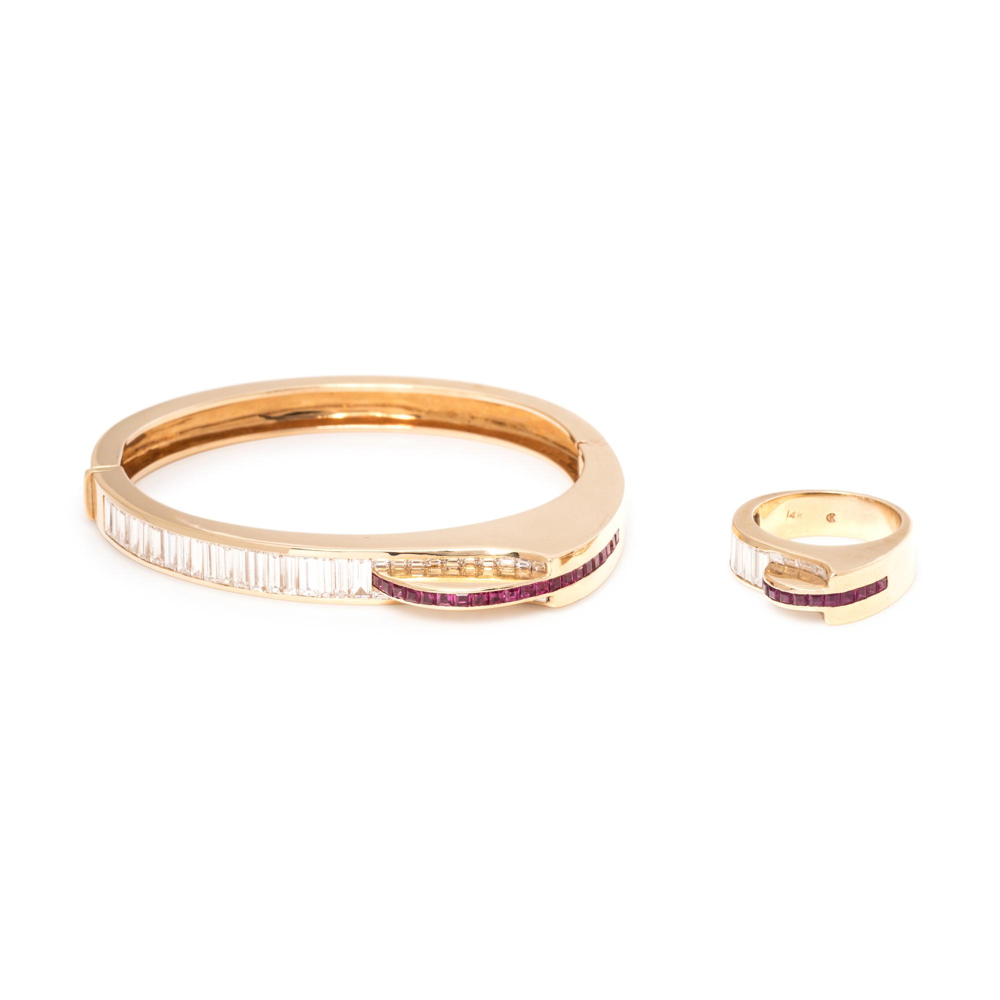 CHARLES KRYPELL, DIAMOND AND RUBY SET