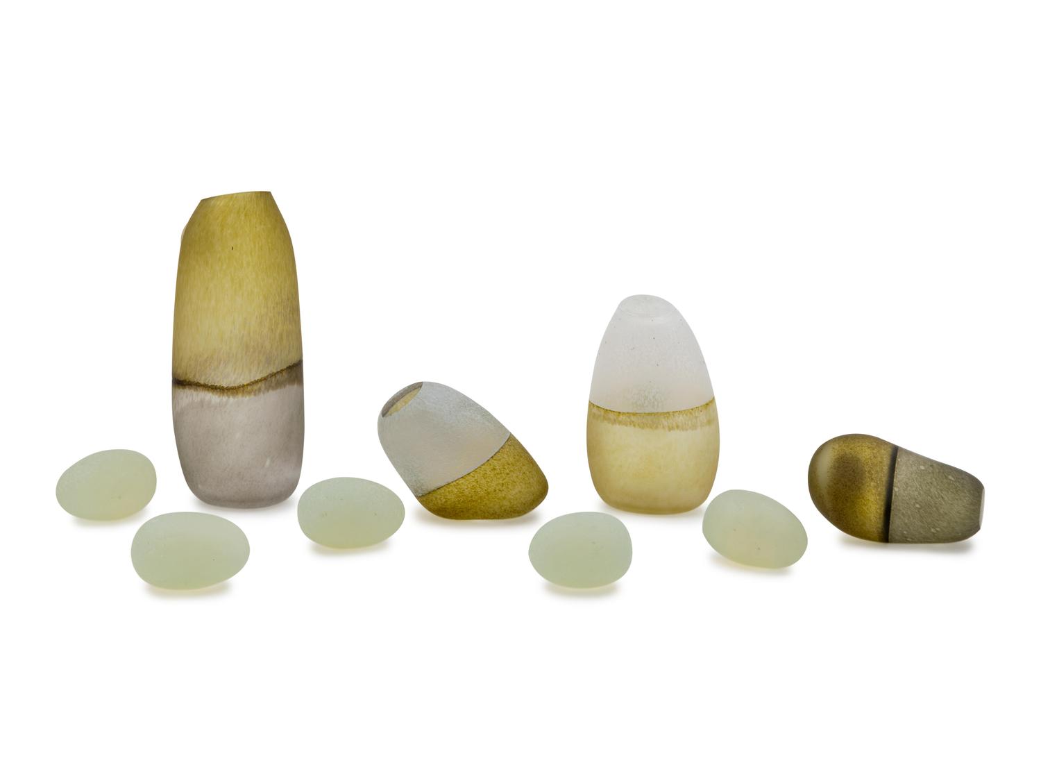 A Collection of Art Glass Rocks