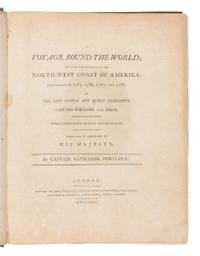 DIXON, Captain George (1748-1795) and PORTLOCK, Nathaniel (1748-1817). A Voyage Round the World; but more particularly to the North-West Coast of America: Performed in 1785, 1786, 1787, and 1788, in the King George and Queen Charlotte, Captains Portlock and Dixon. London: Printed for John Stockdale and George Goulding, 1789.
