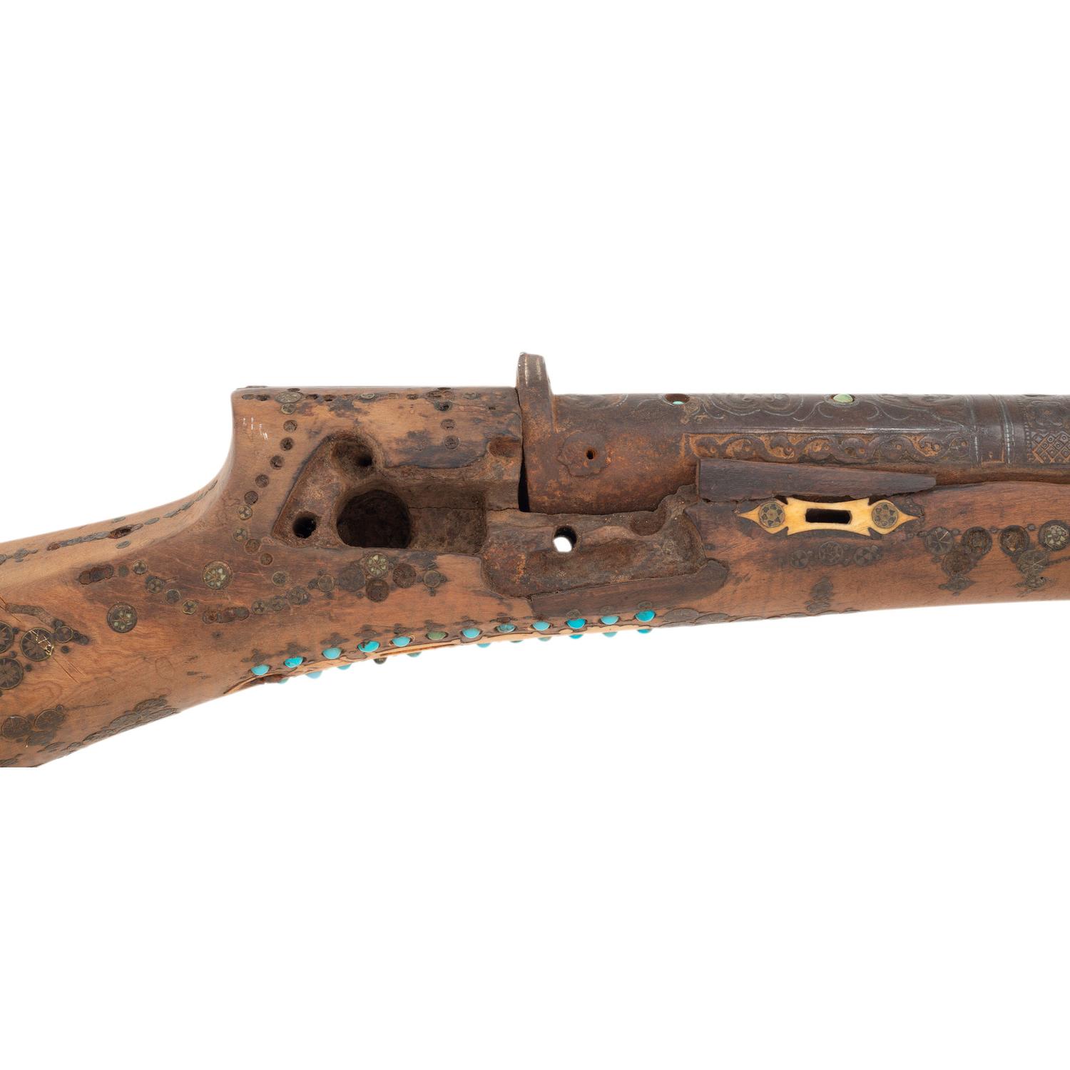 Lot of 2 Ottoman and Indian Muskets Including: Heavily Inlaid Shishana and Toradar