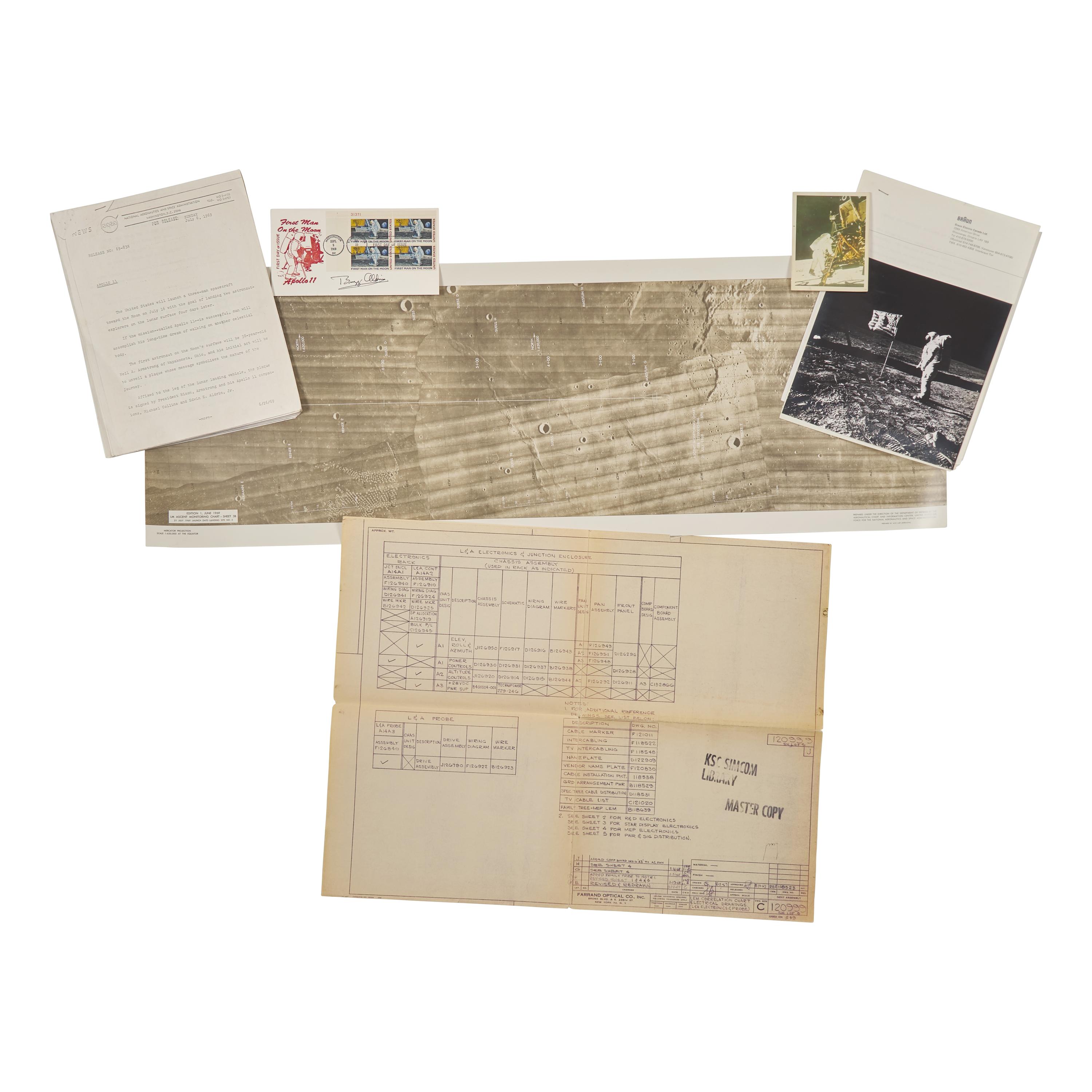 [Space] Group of 6 Items Related to the Apollo 11 Moon Landing
