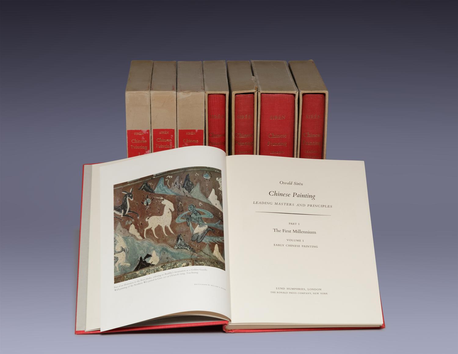 [PAINTING & CALLIGRAPHY] SIRÉN, Osvald (1887-1966). Chinese Painting: Leading Masters and Principles. London: Lund & Humphries, 1956.