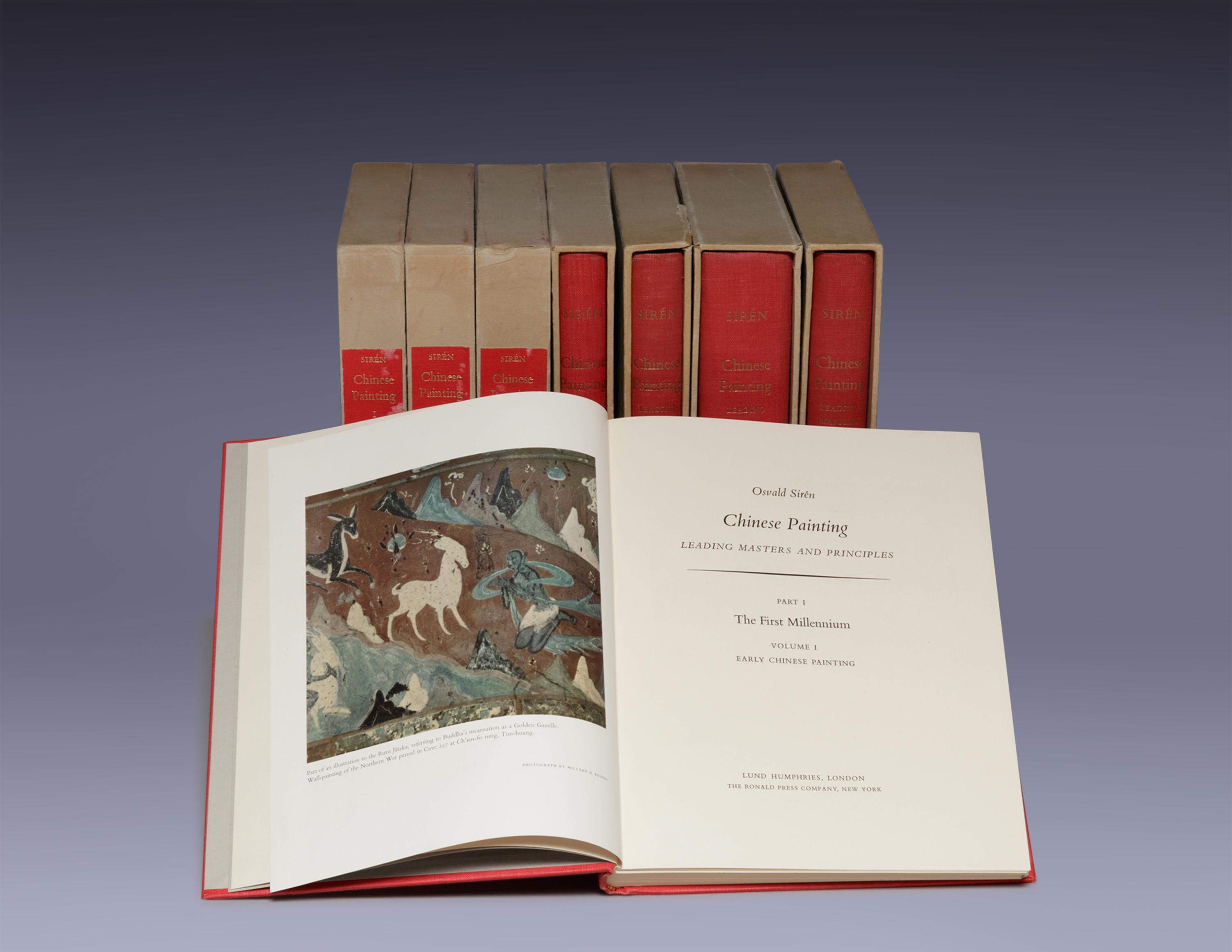 [PAINTING & CALLIGRAPHY] SIRÉN, Osvald (1887-1966). Chinese Painting: Leading Masters and Principles. London: Lund & Humphries, 1956.