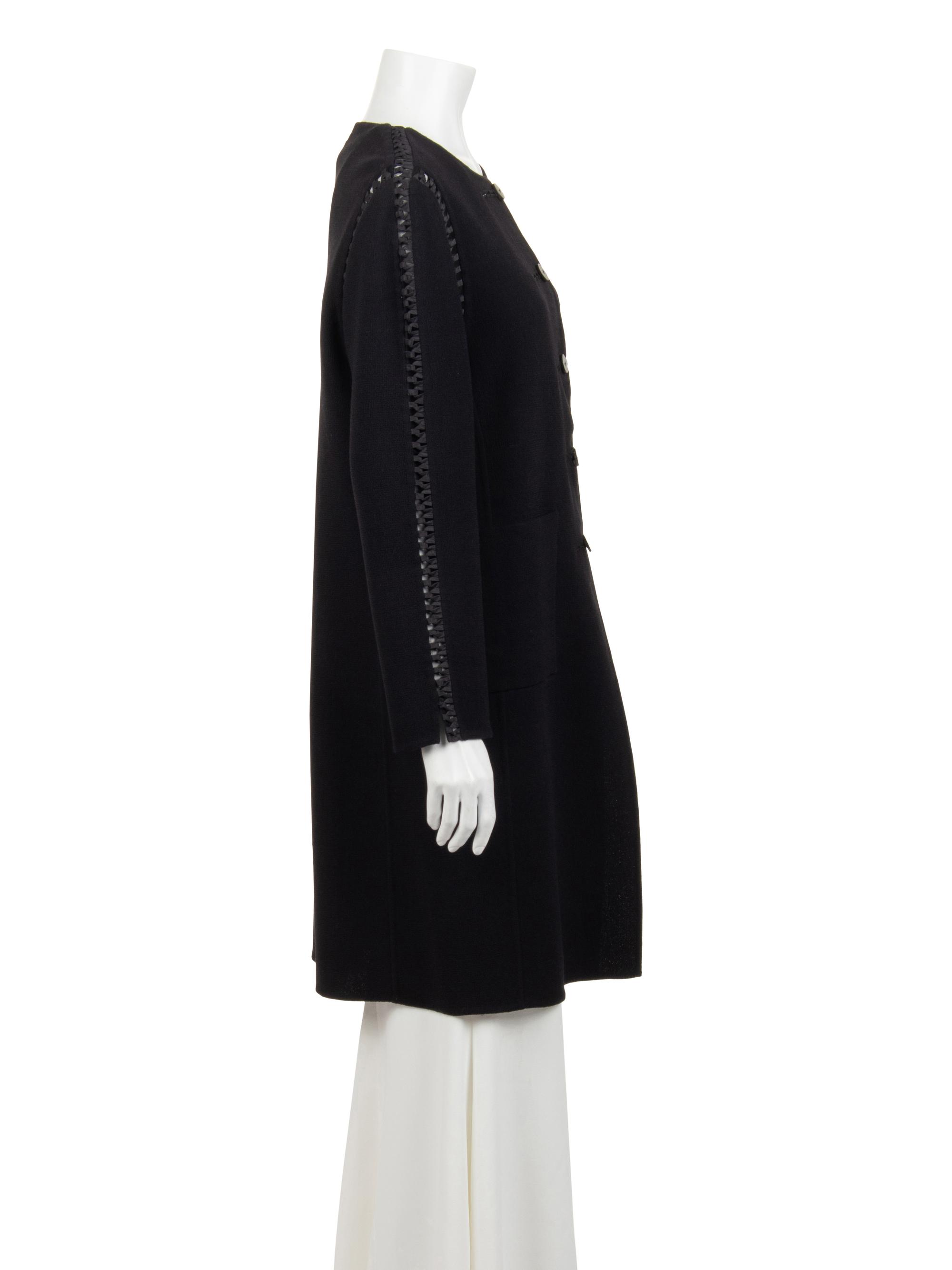 Ralph Rucci Wool Crepe Jacket with Satin Ribbon Seaming