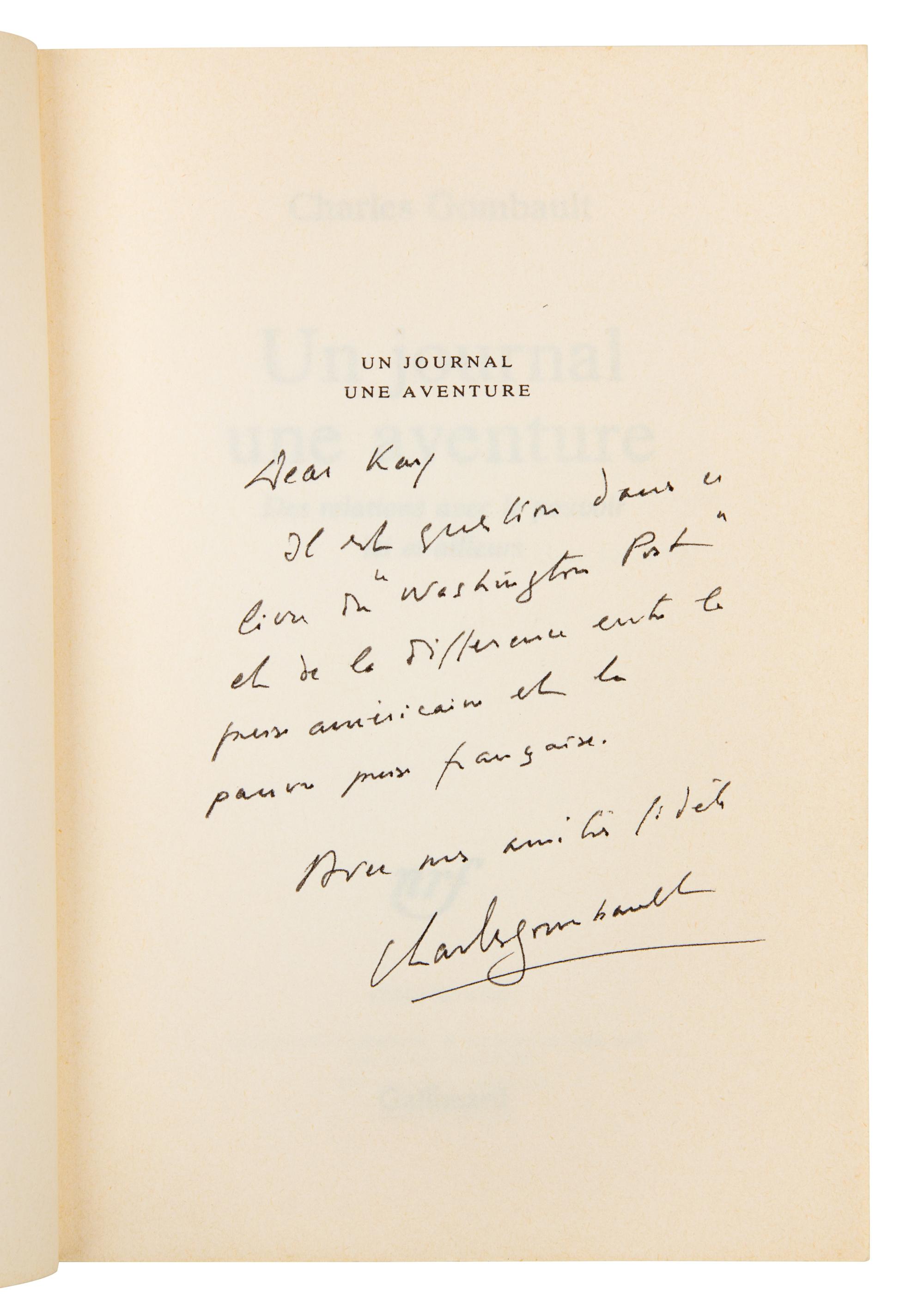 [GRAHAM, KATHARINE]. A group of books from Katharine Graham's personal collection, ALL INSCRIBED TO GRAHAM BY THE AUTHORS.