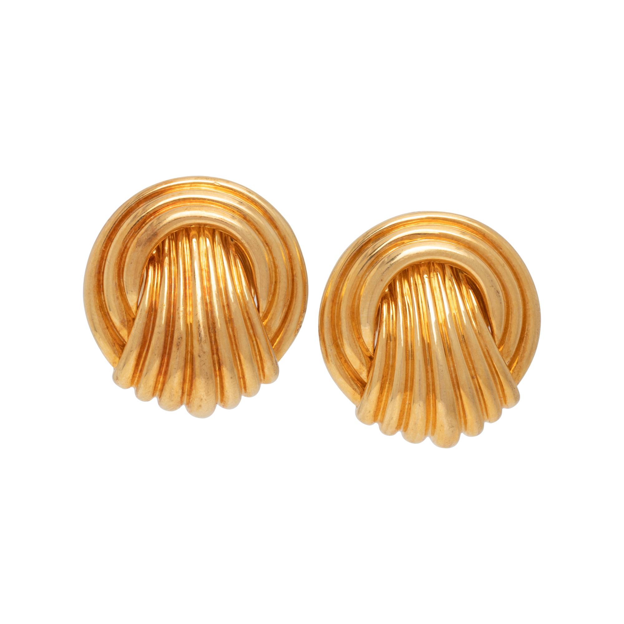 YELLOW GOLD EARCLIPS