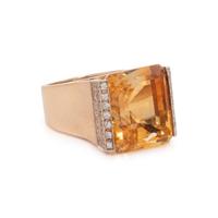 CITRINE AND DIAMOND RING