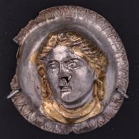 A Thracian Gilt-Silver Tondo of a Female Bust