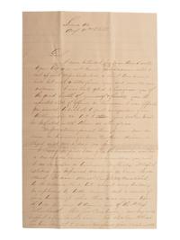 [RECONSTRUCTION]. Letter to a former Confederate General. Selma, Alabama. 10 August 1866.