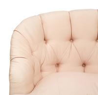 A Button-Tufted Silk Upholstered Settee