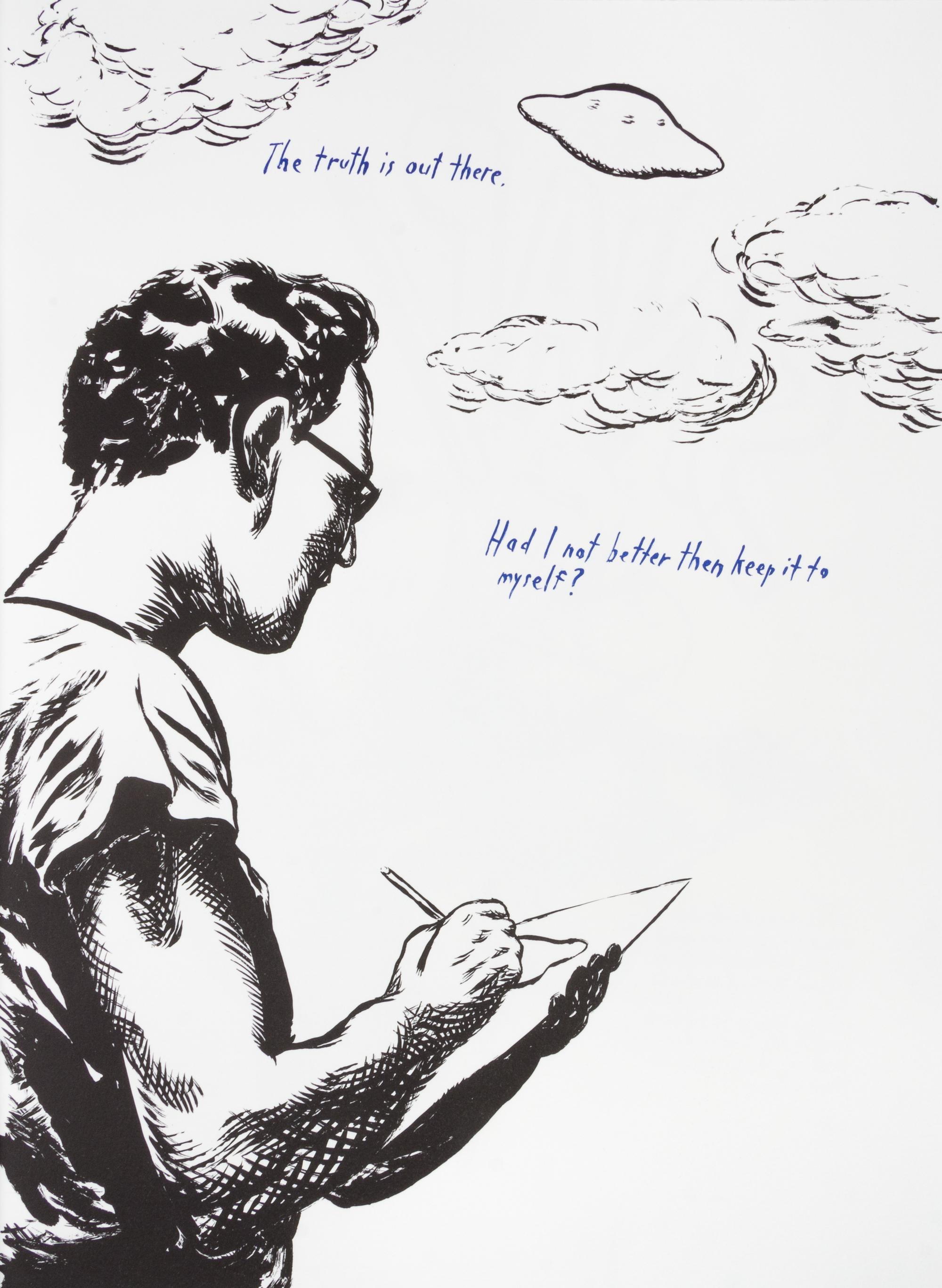 Raymond Pettibon, (American, b. 1957), Plots on Loan, 2001 (complete illustrated book with 72 lithographs bound as issued)