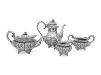 An Assembled Irish Silver Four-Piece Tea and Coffee Service