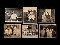 A Group of Six Original Rocky Marciano Photographs and a Joe Louis Wendell Wilkie Political Endorsement Record