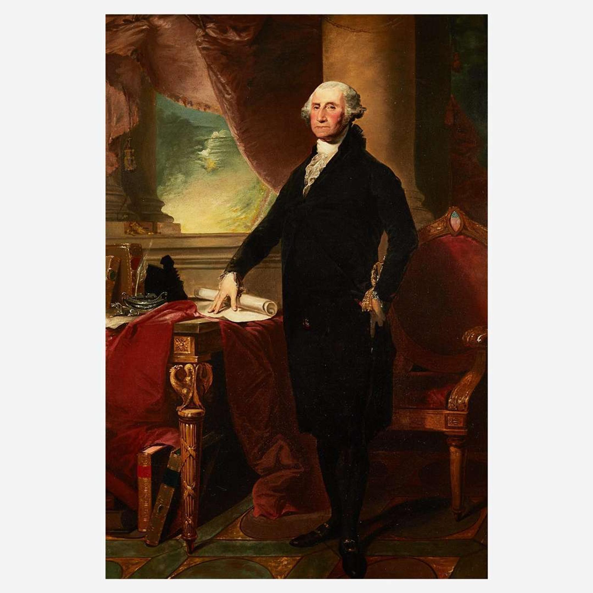 After Gilbert Stuart (1755-1828), American School 19th century The Landsdowne Portrait of George Washington (1732-1799)