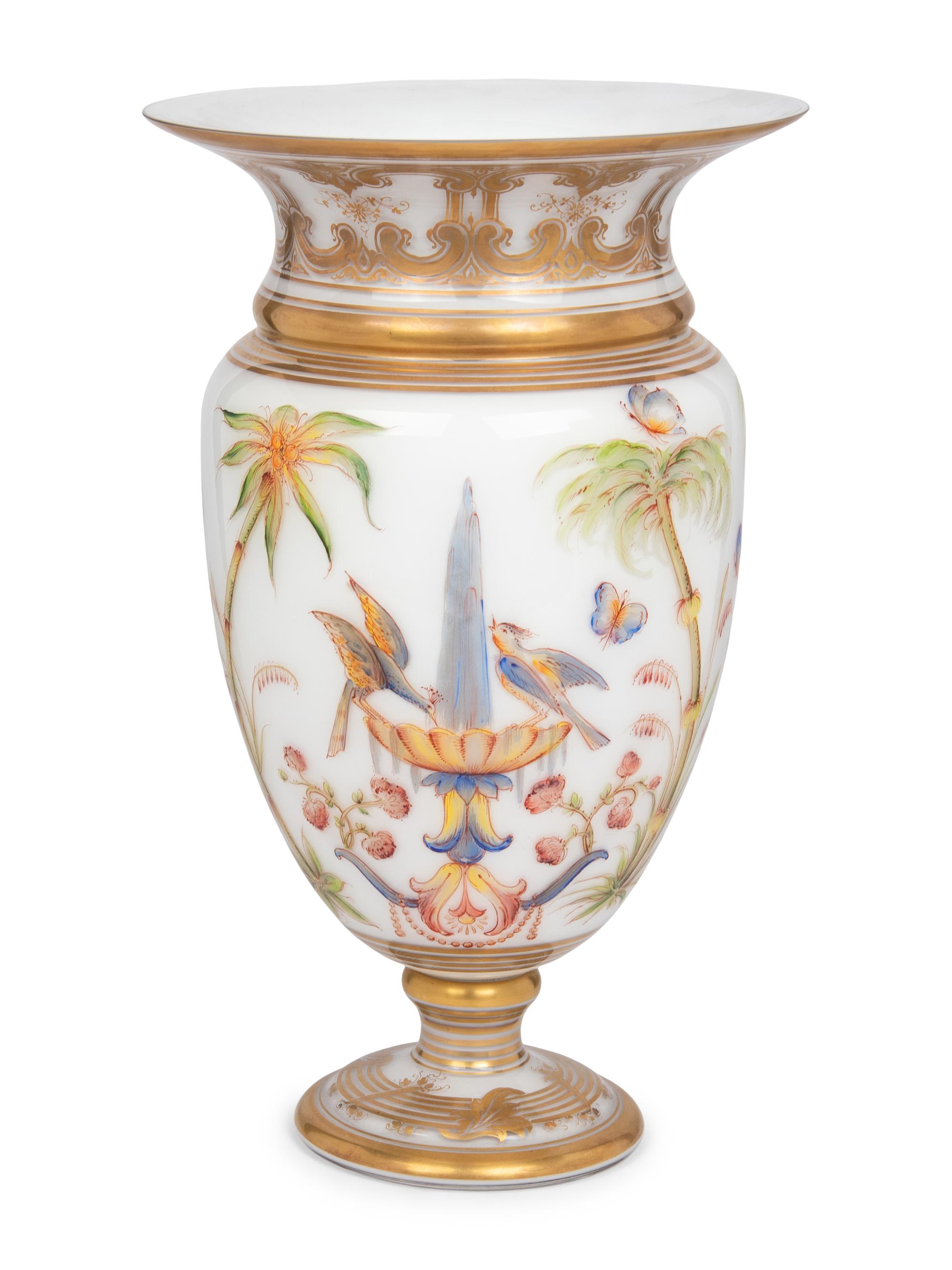 A Large Continental Glass Vase