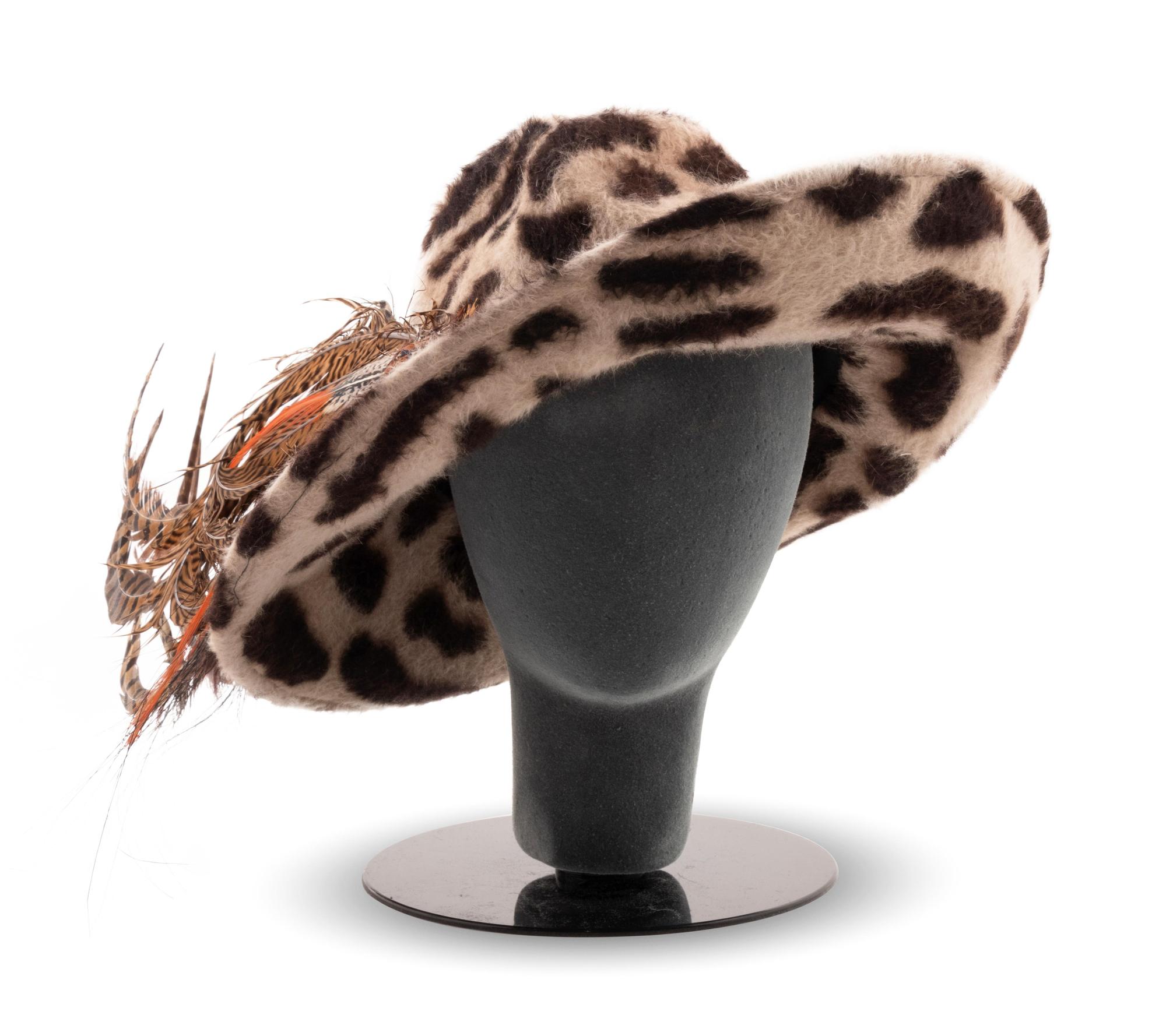 Three Kokin Animal Print & Fur Hats, 1990-2000s