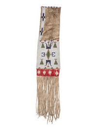 Sioux Beaded Hide Tobacco Bag