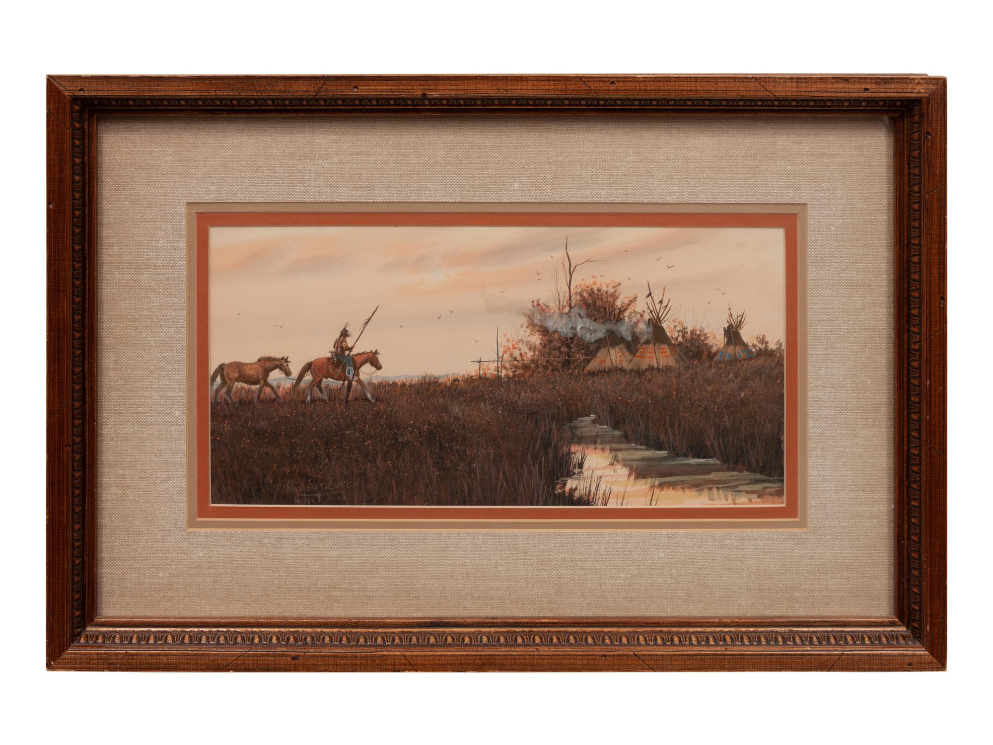 Camp Scene Gouache