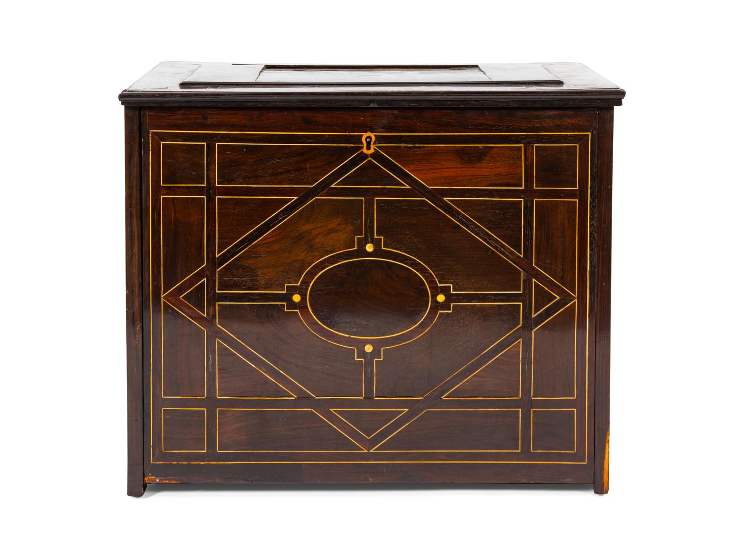 An Italian Inlaid Rosewood Vargueno