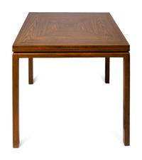 A Walnut and Laminate Flip-Top Game Table by Edward J. Wormley for Dunbar