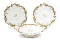 Six English Porcelain Plates Length of largest 10 1/2 inches. — 19TH CENTURY