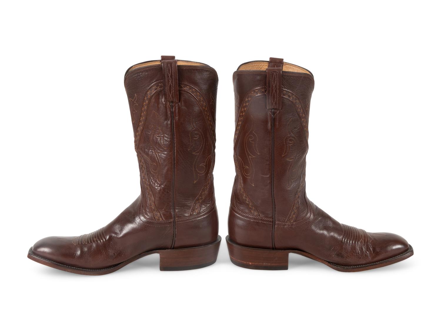 Lucchese Whiskey Finish Buffalo Calf Boots