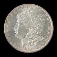 An 1881-S Morgan Silver Dollar Coin [PCGS MS65]