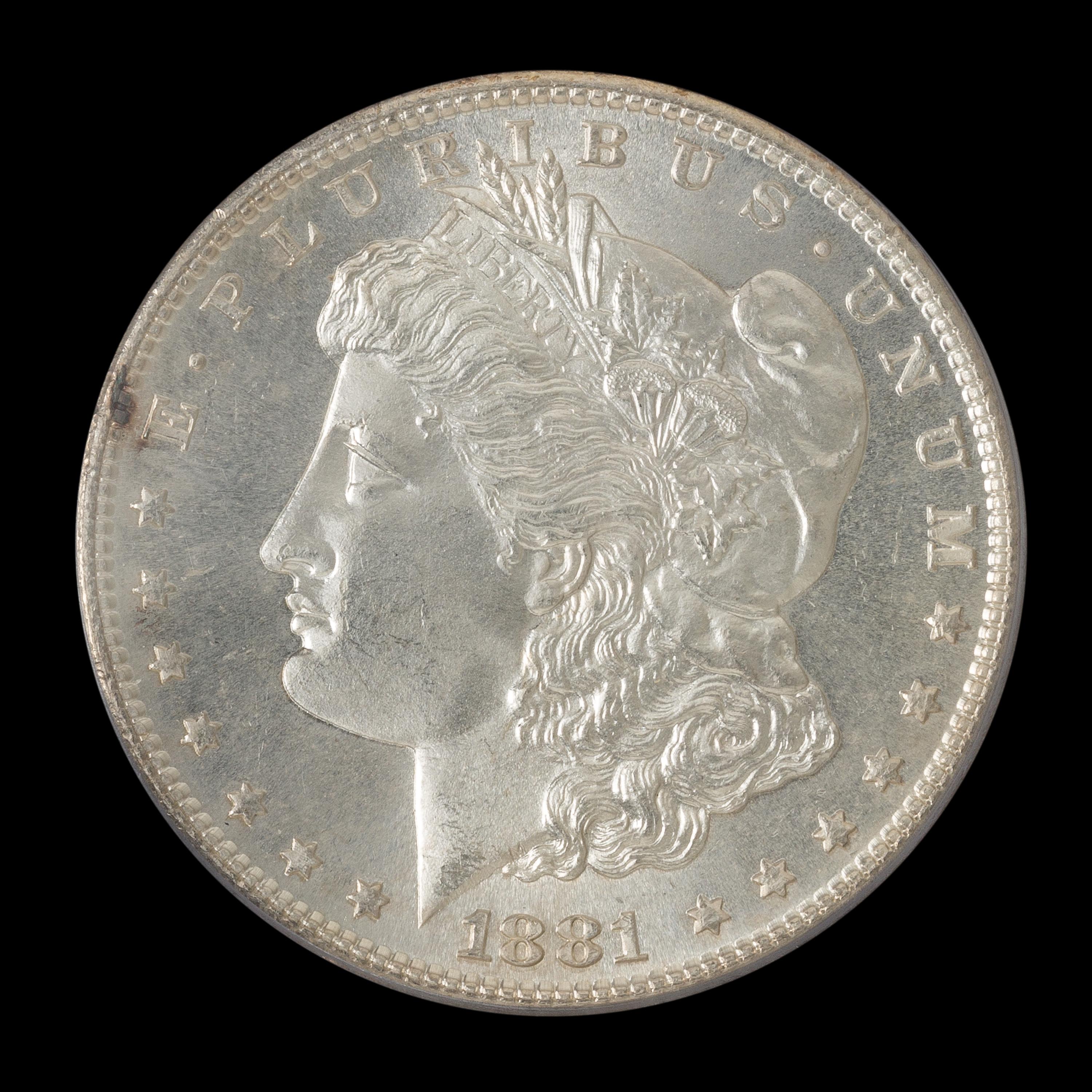 An 1881-S Morgan Silver Dollar Coin [PCGS MS65]