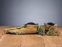 Comanche Beaded Hide Moccasins