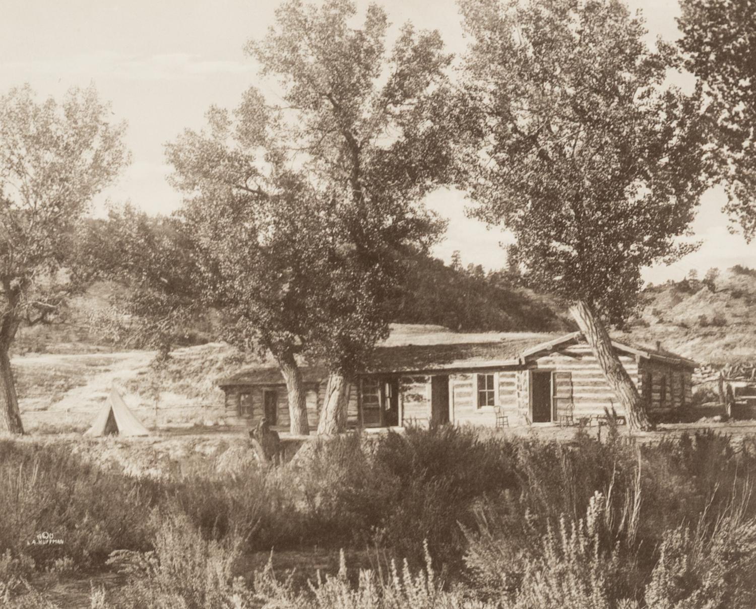[Western Americana] Huffman, L.A. (1854-1931). A group of 4 collotypes and photographs with western subject matter.