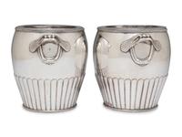 A Pair of Silver-Plate Champagne Buckets