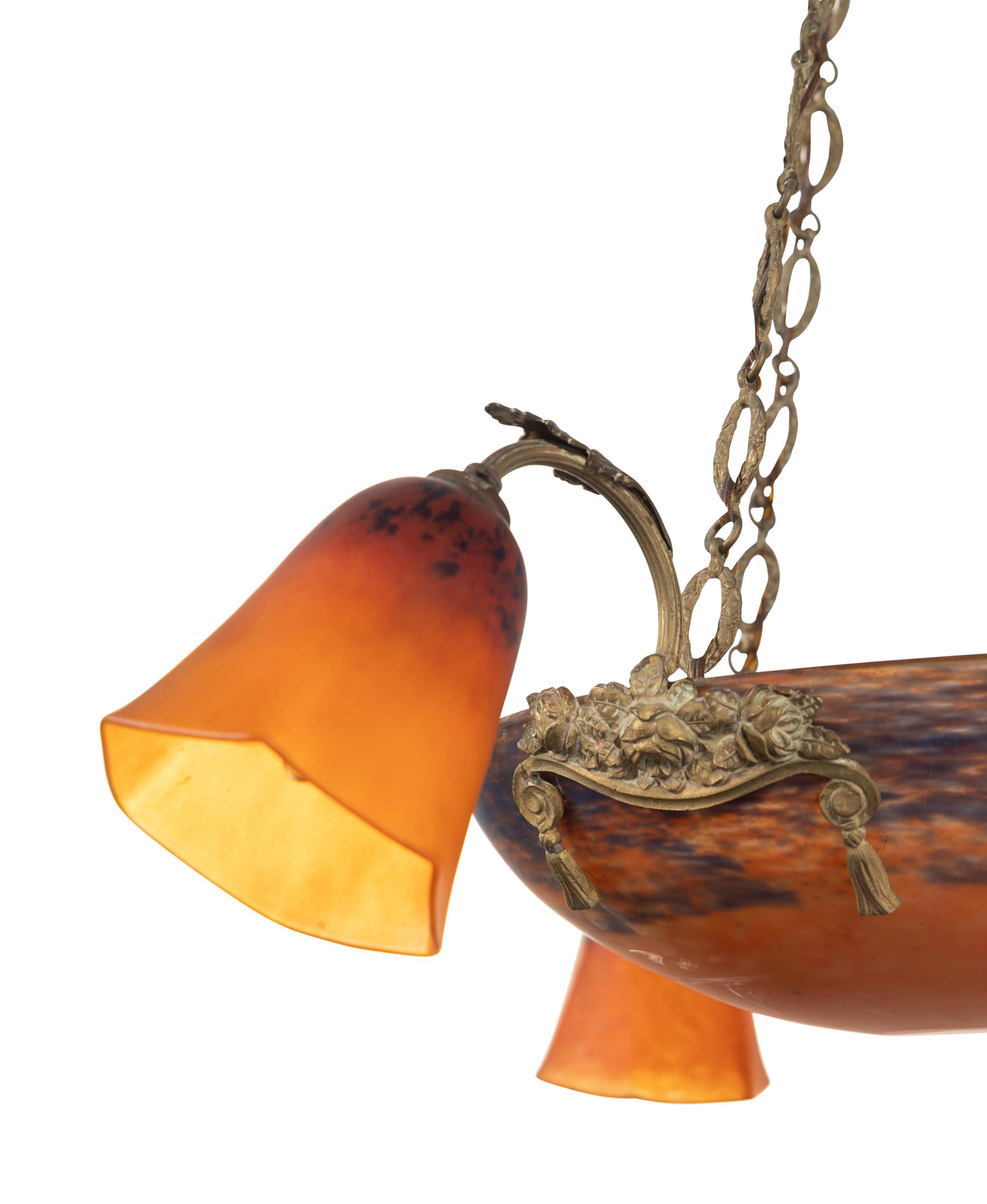 A Schneider Glass Hanging Fixture