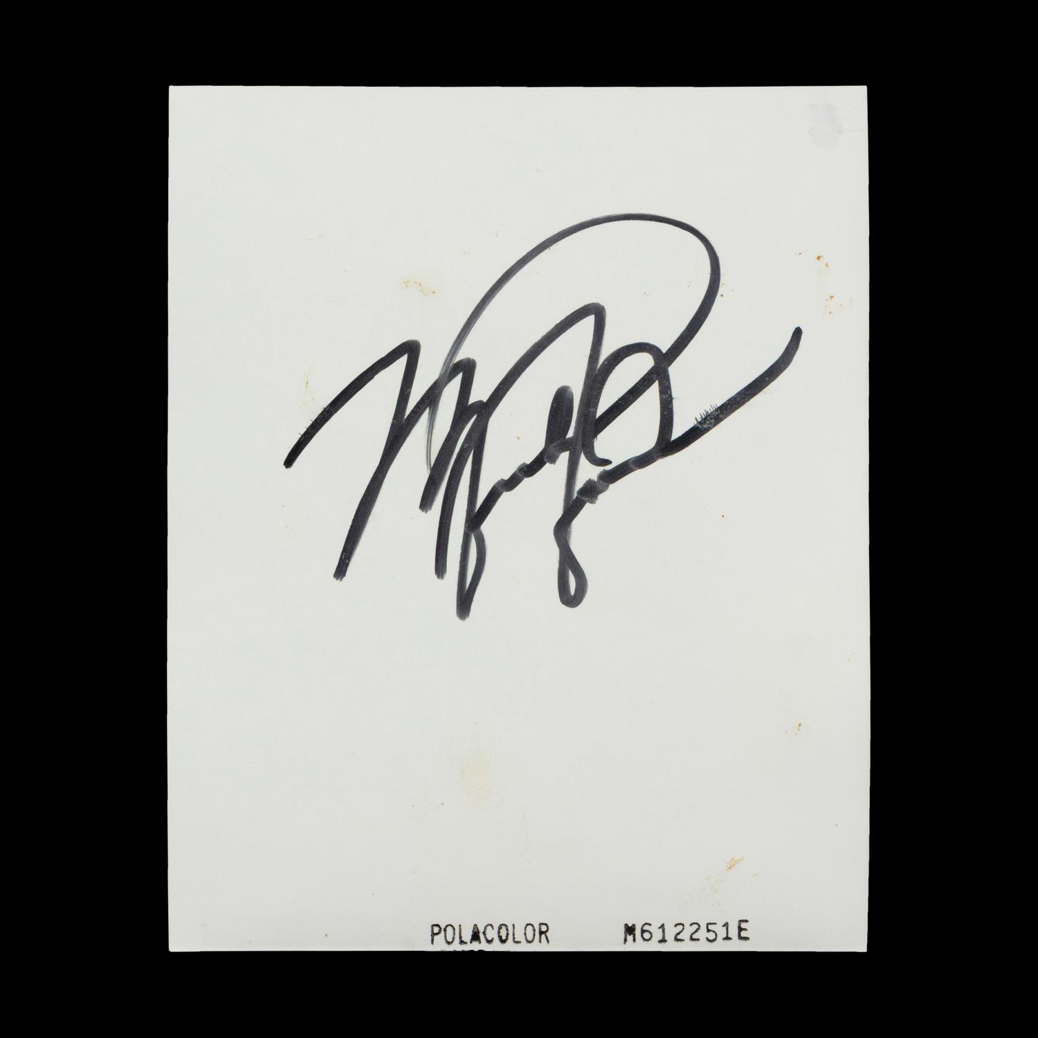 A Michael Jordan Signed Autograph Original Jean Moss Polaroid Proof for McDonalds Acclaimed 1987 Muscular Dystrophy Advertisement (Beckett Authentication Services, Moss Family Letter)