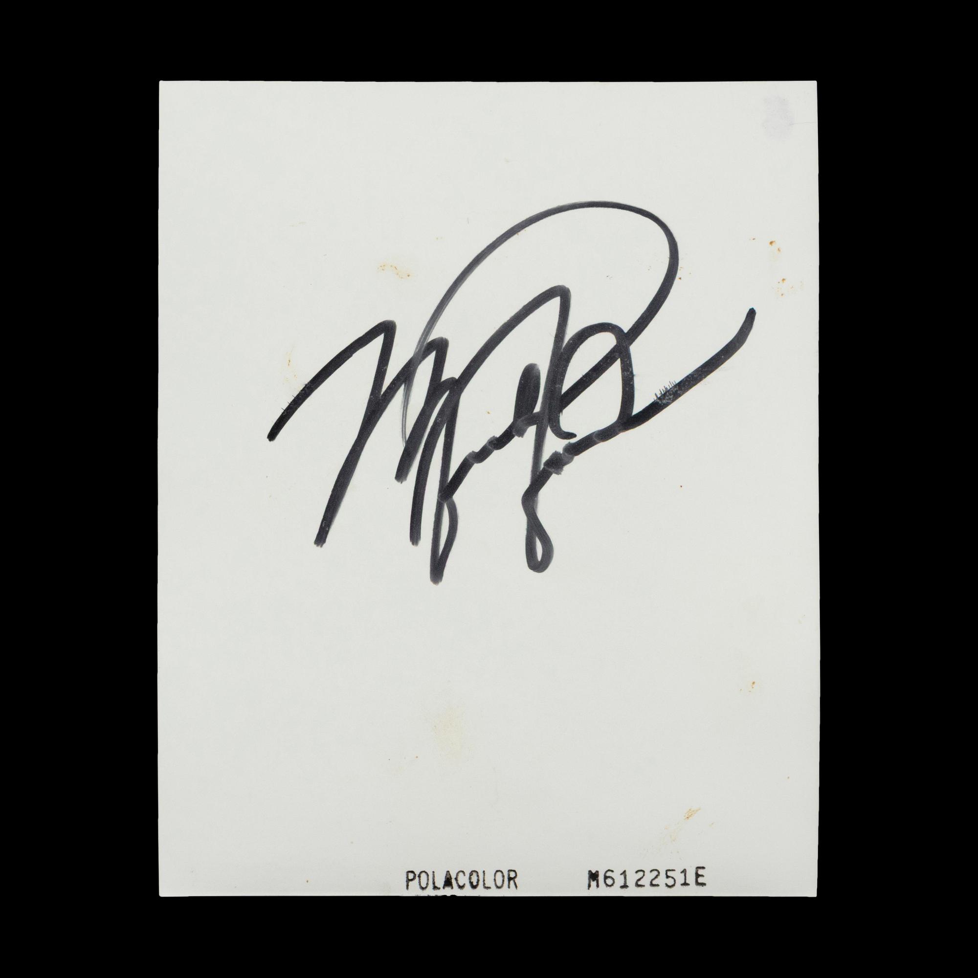 A Michael Jordan Signed Autograph Original Jean Moss Polaroid Proof for McDonalds Acclaimed 1987 Muscular Dystrophy Advertisement (Beckett Authentication Services, Moss Family Letter)