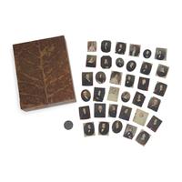 William H. Miller (active 1836-1860) — Rare Archive of Thirty-Five Portrait Miniatures Together with Silver Presentation Medallion, Circa 1840
