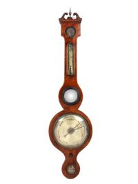 An English Mahogany Wheel Barometer