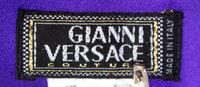 A Gianni Versace Purple and Yellow Lace Slip Dress, Size 42.