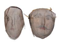 Two Painted Mesh Indian Theatre Masks