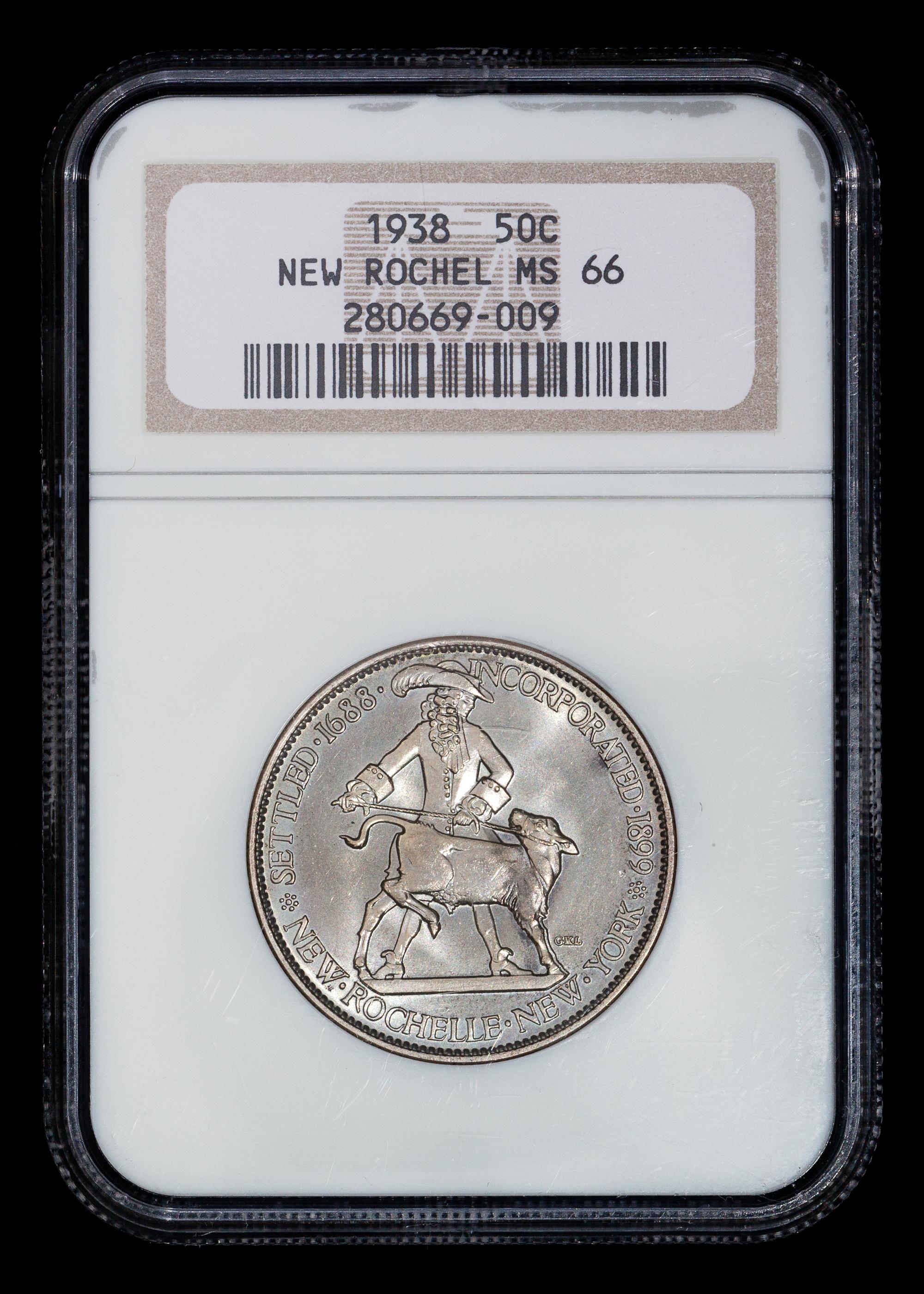 A United States 1938 New Rochel Commemorative 50c Coin