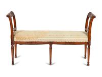 A Empire Style Carved Beechwood Window Bench