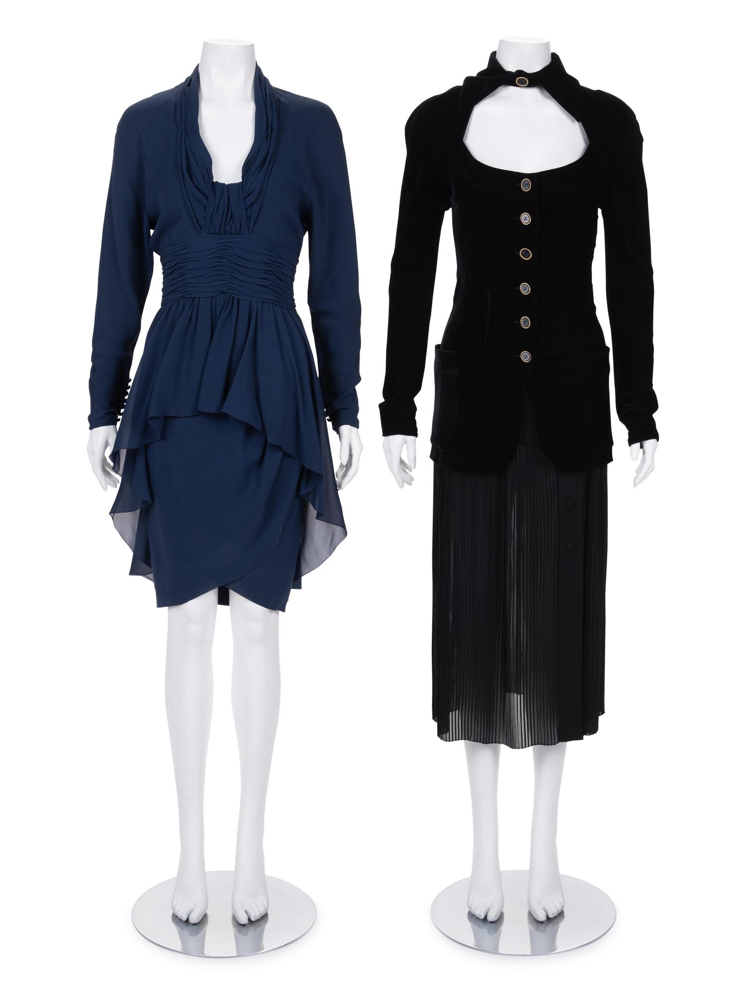 Two Karl Lagerfeld Ensembles: One Dress and One Jacket with Skirt, 1980-90s