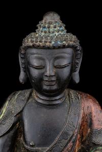 A Ming-Style Bronze Figure of Seated Buddha