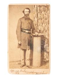 [CIVIL WAR]. Autographed CDV of New York Volunteers Assistant Surgeon C.W. Howe.