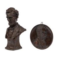 Leo Frank Nock (American, 1875-1949) Portrait bust of Abraham Lincoln bronze