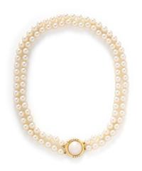 CULTURED PEARL AND DIAMOND NECKLACE